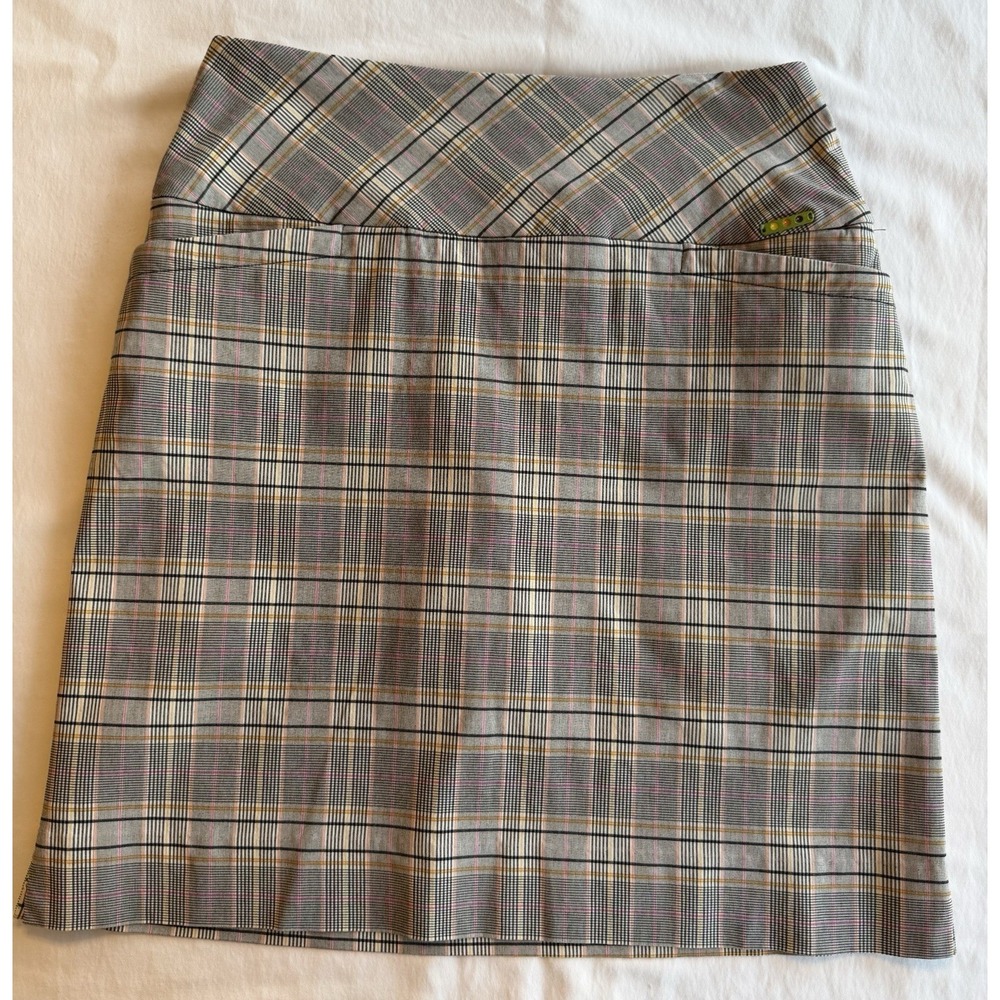 Swing Control Pencil Plaid, Wool Blend , Golf, Tummy Control, Sz 4, Exc Cond.